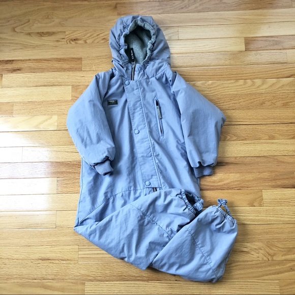 VTG LLBEAN Girls Lilac One Piece Hooded Snowsuit